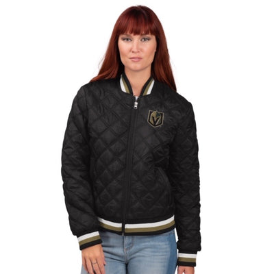Vegas Golden Knight Quilted Bomber Jacket
