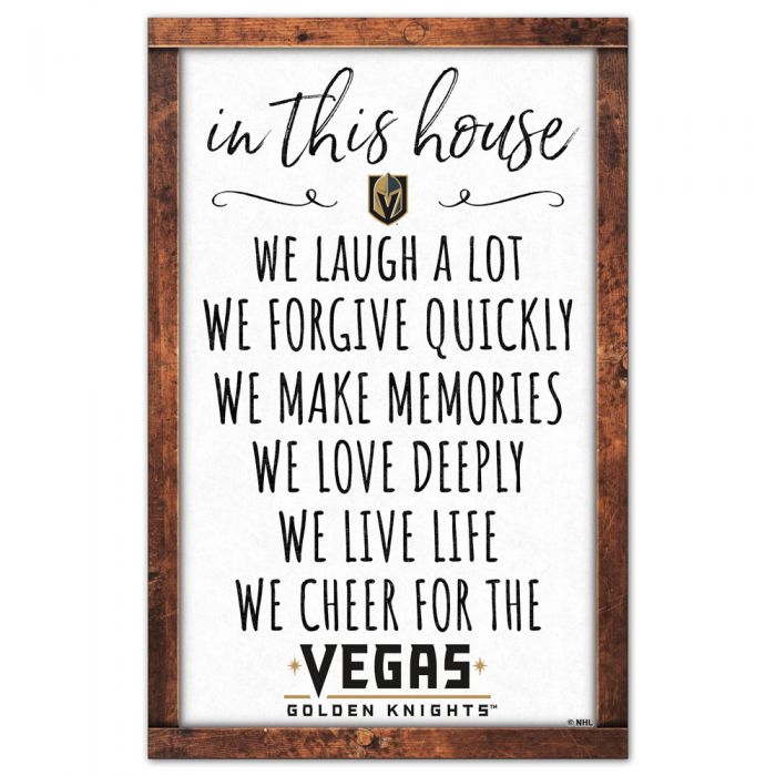 Vegas Golden Knight "In This House" Sign